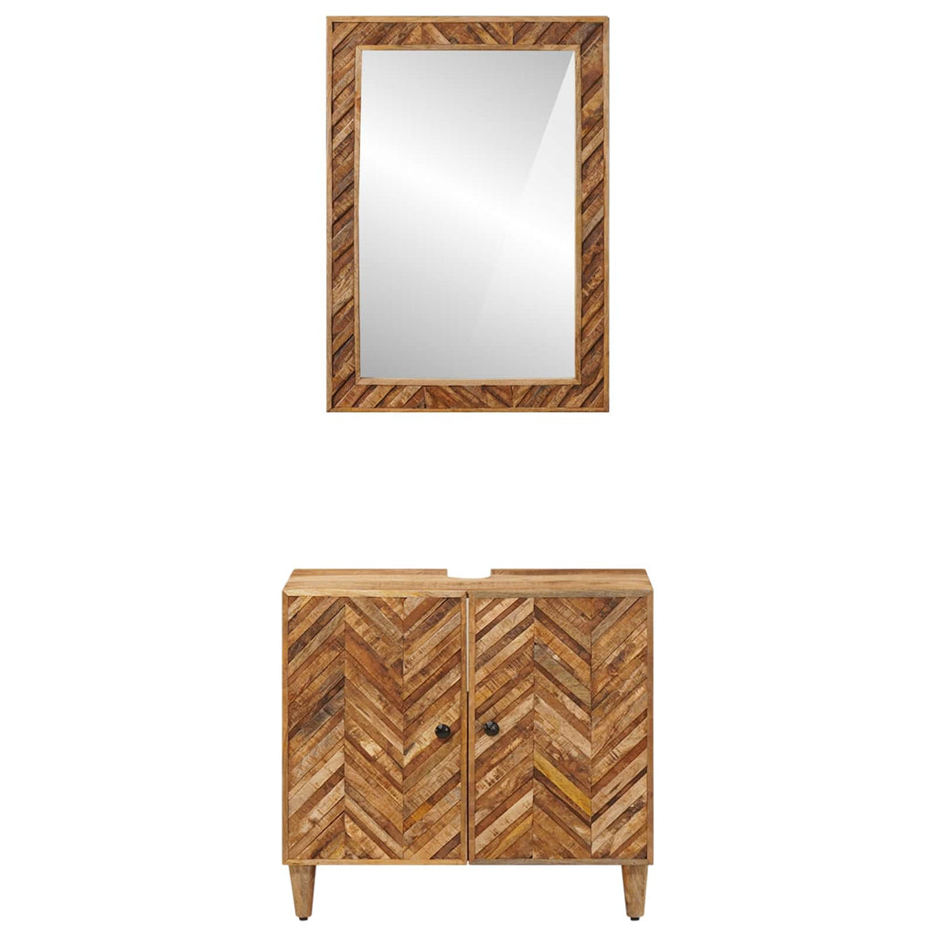 vidaXL Zestaw Szafek Łazienkowych z drzwiami 2 pcs Drewno z mango
