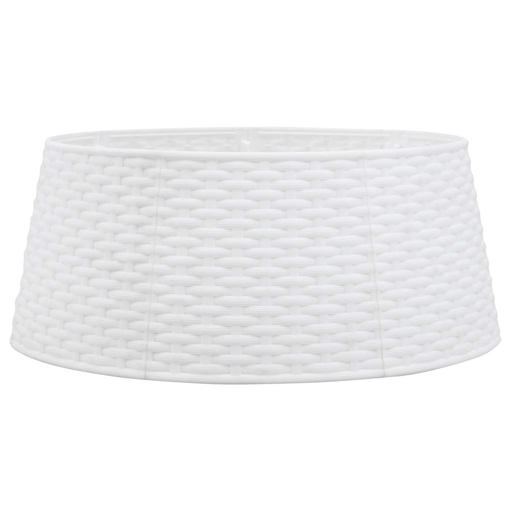 vidaXL Osłona pod choinkę, biała, Ø56x23 cm, plastikowa