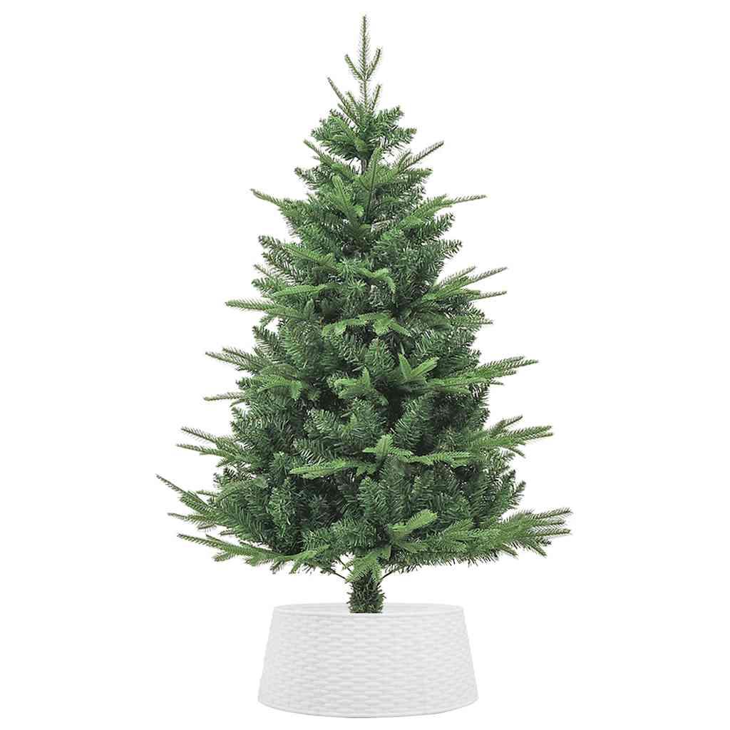 vidaXL Osłona pod choinkę, biała, Ø56x23 cm, plastikowa