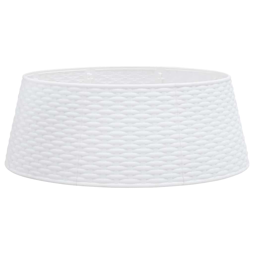 vidaXL Osłona pod choinkę, biała, Ø65x23 cm, plastikowa