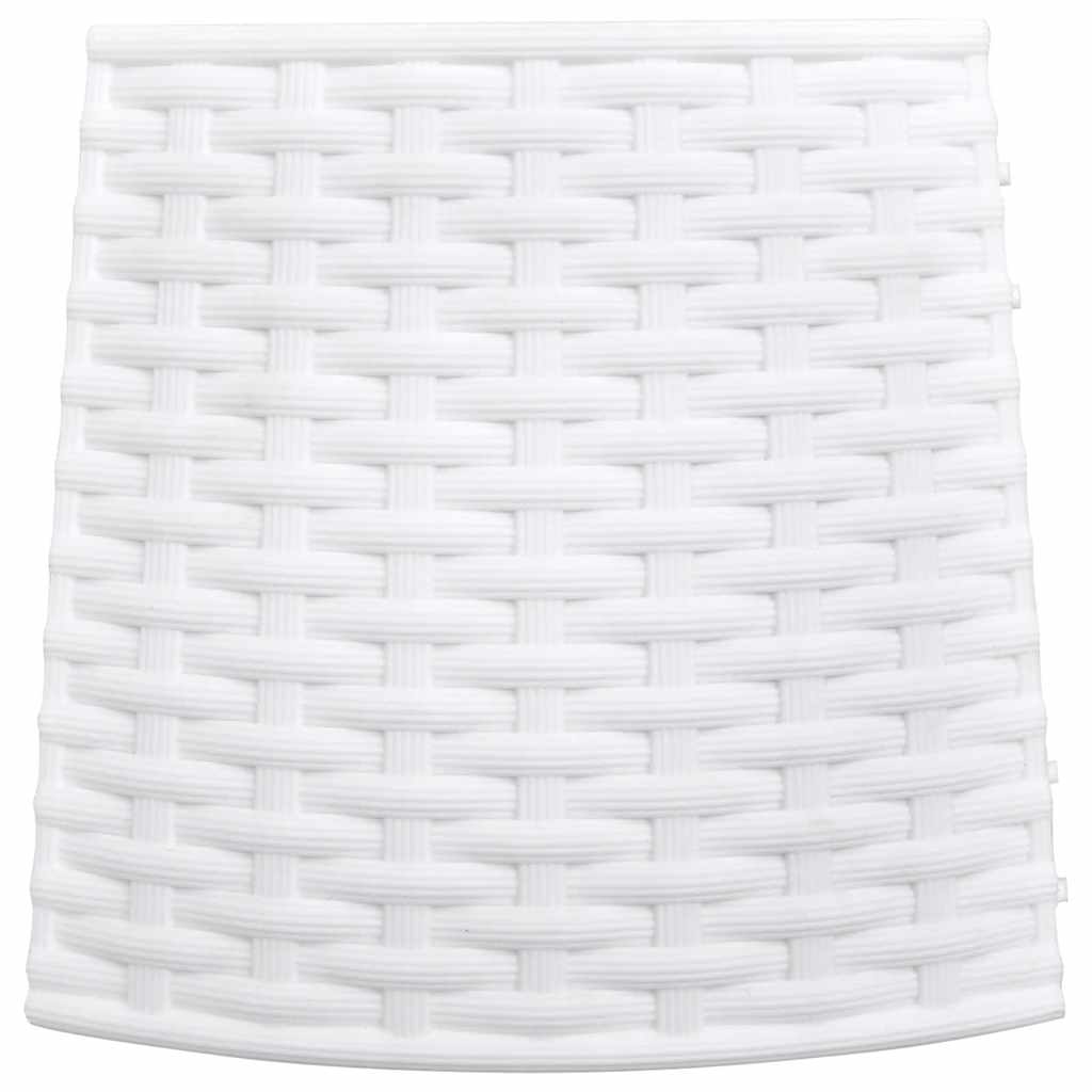 vidaXL Osłona pod choinkę, biała, Ø65x23 cm, plastikowa