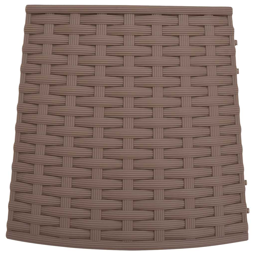 vidaXL Osłona pod choinkę, brązowa, Ø65x23 cm, plastikowa