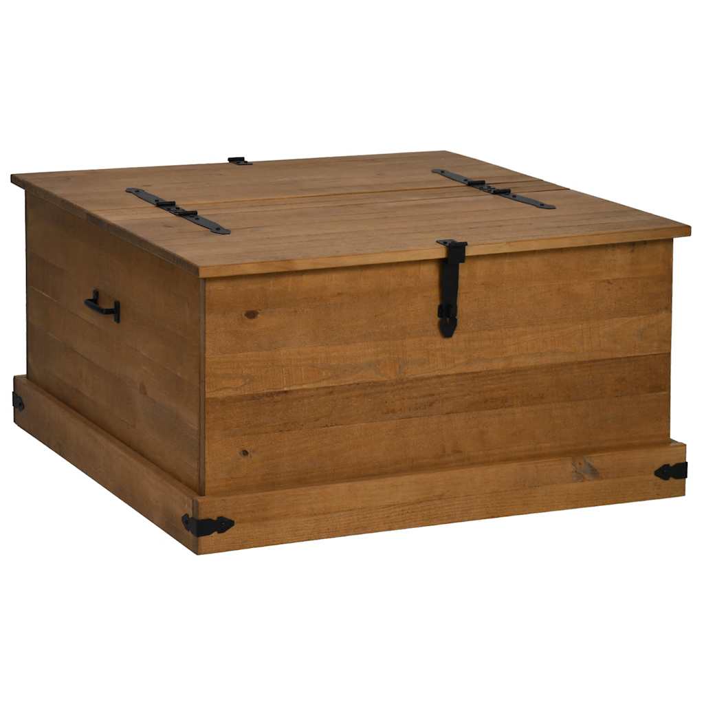vidaXL Skrzynia do przechowywania HALDEN 91x91x47 cm Drewno lite Sosna