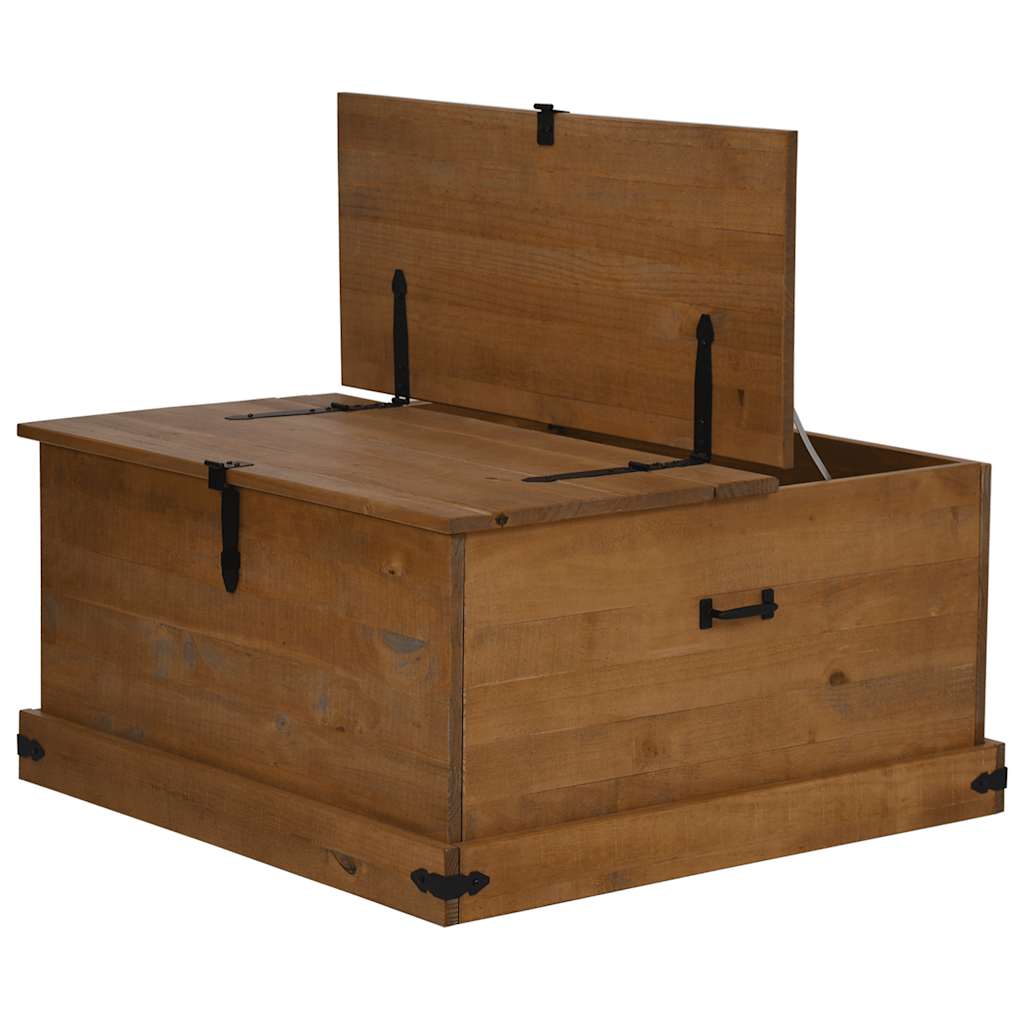 vidaXL Skrzynia do przechowywania HALDEN 91x91x47 cm Drewno lite Sosna