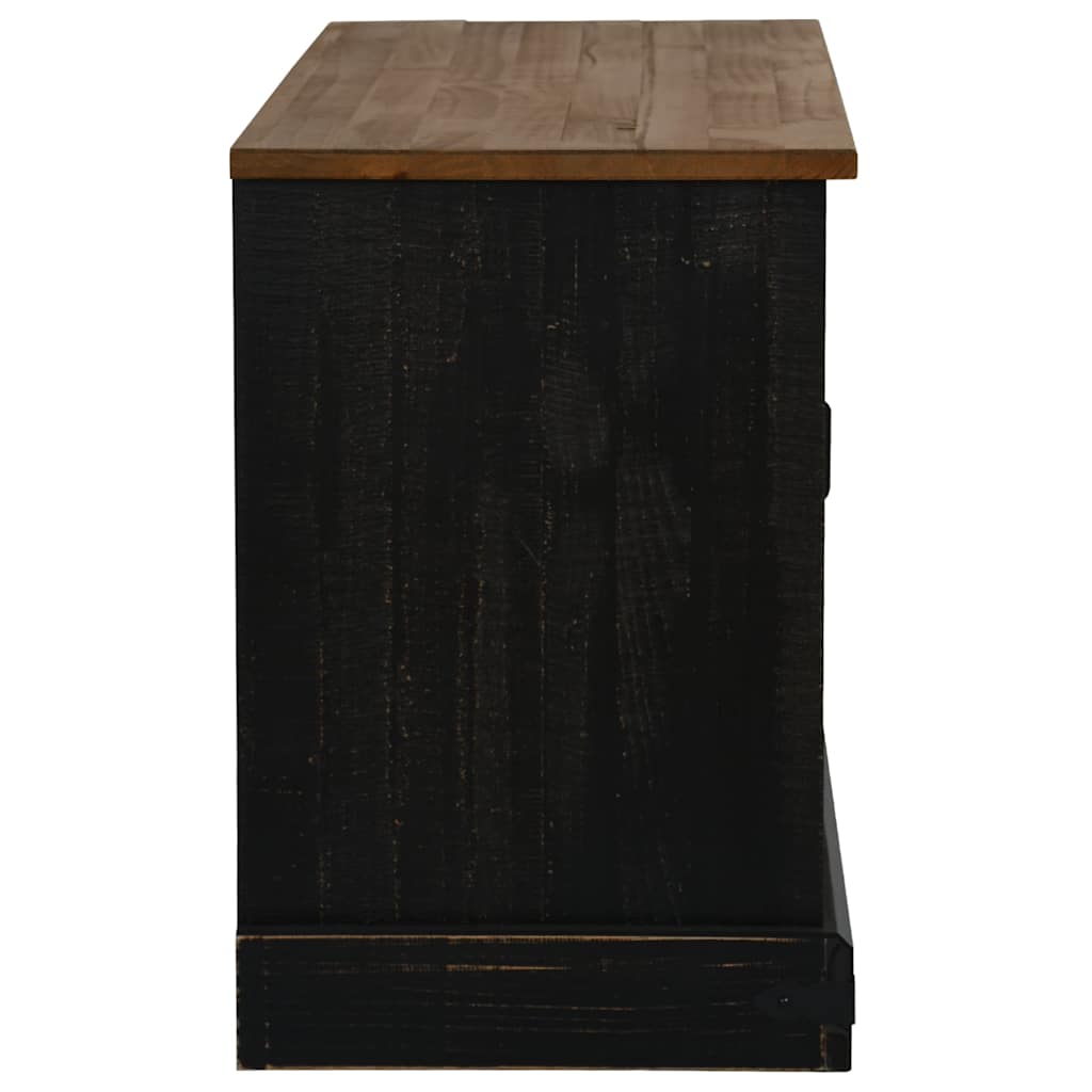 vidaXL Szafka RTV HALDEN z drzwiami przesuwnymi Czarna 110x40x60 cm