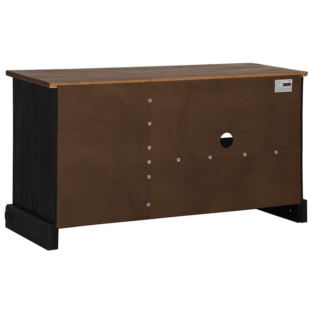 vidaXL Szafka RTV HALDEN z drzwiami przesuwnymi Czarna 110x40x60 cm