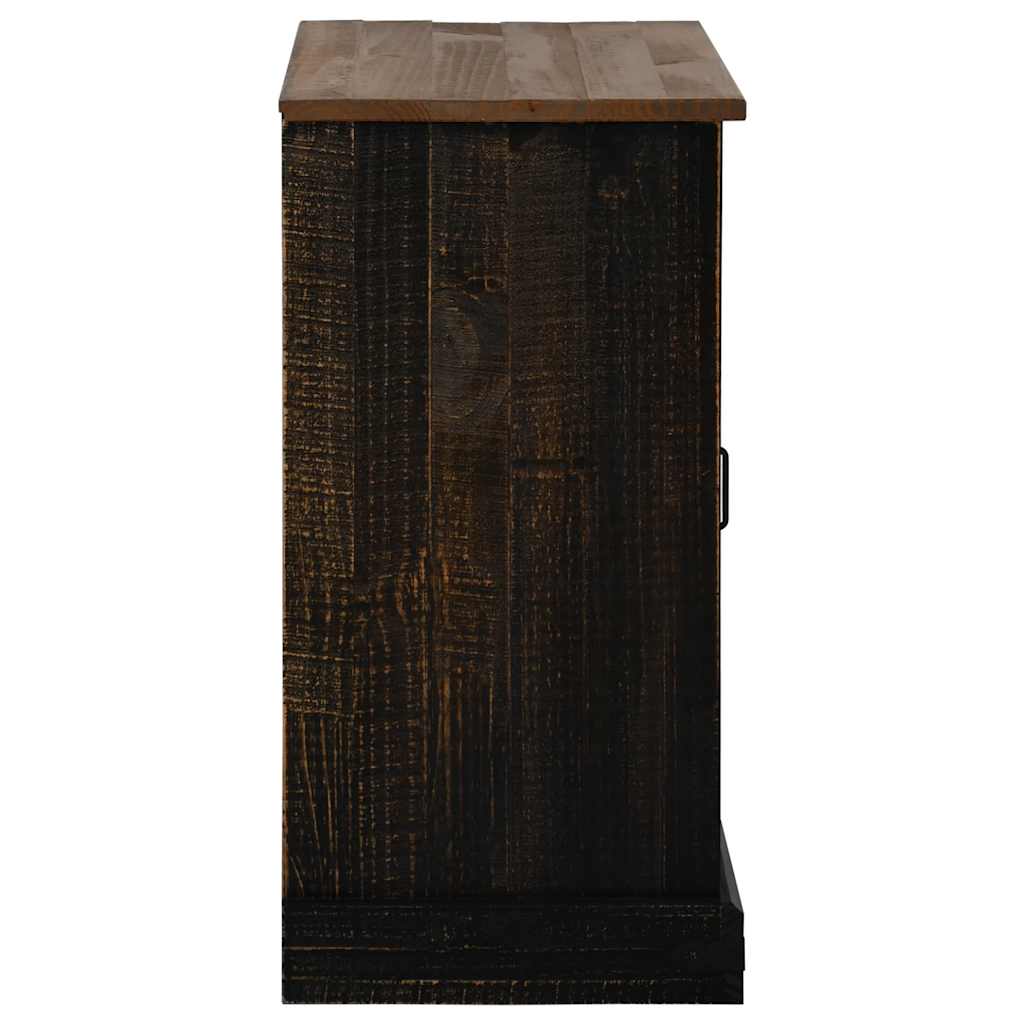 vidaXL Komoda HALDEN z drzwiami przesuwnymi Czarny 80x40x80 cm