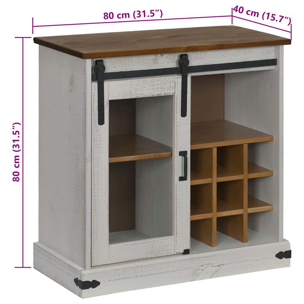 vidaXL Komoda HALDEN z drzwiami przesuwnymi Biała 80x40x80 cm
