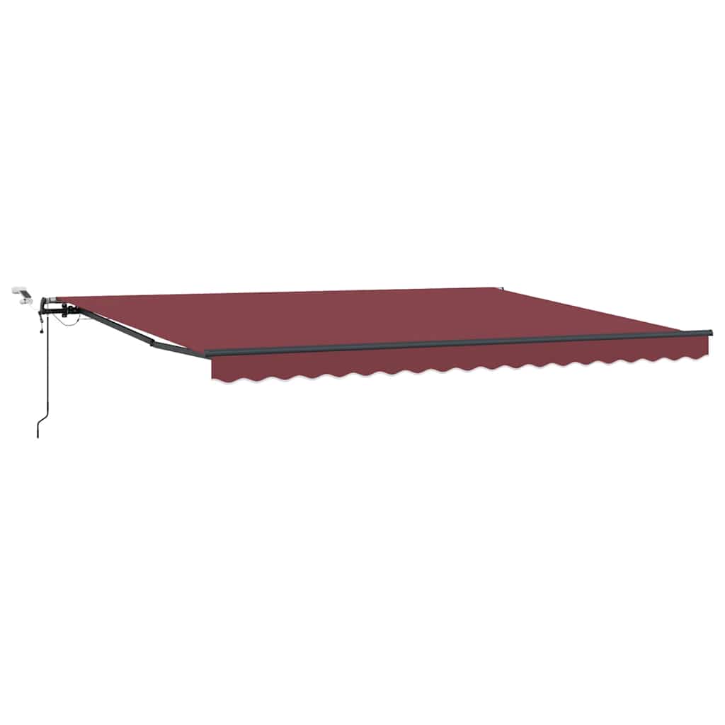 vidaXL Automatycznie zwijana markiza z LED, brązowa, 450x300 cm