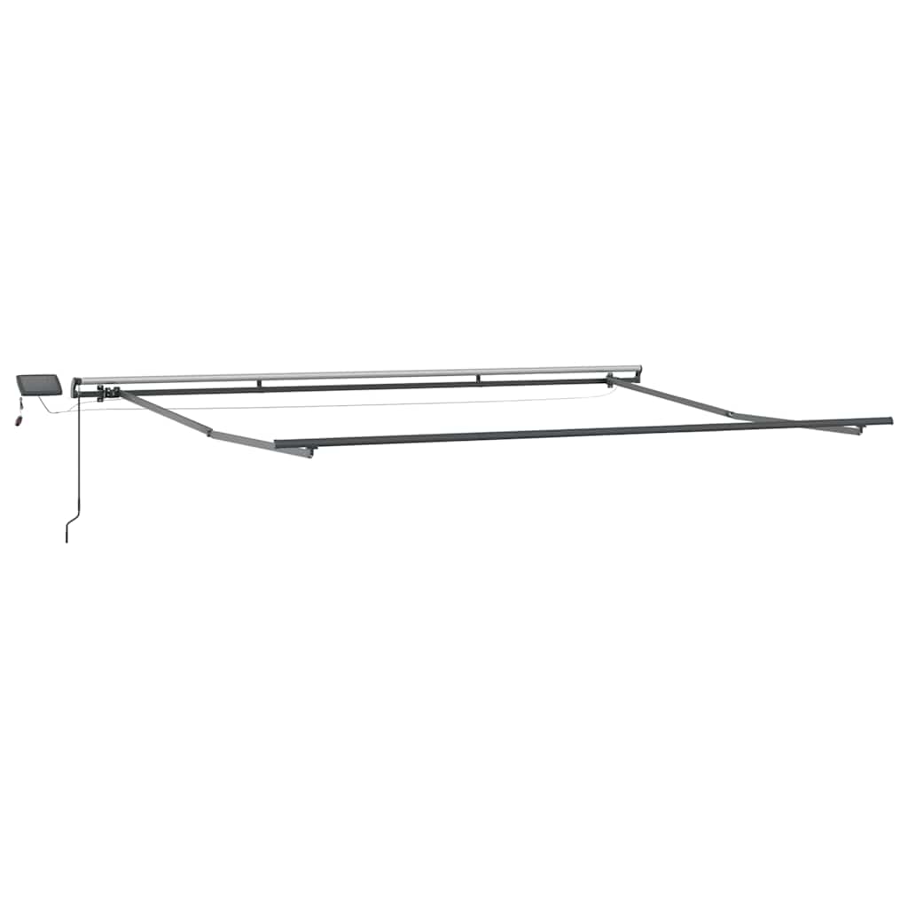 vidaXL Ręcznie zwijana markiza z LED, brązowa, 500x300 cm