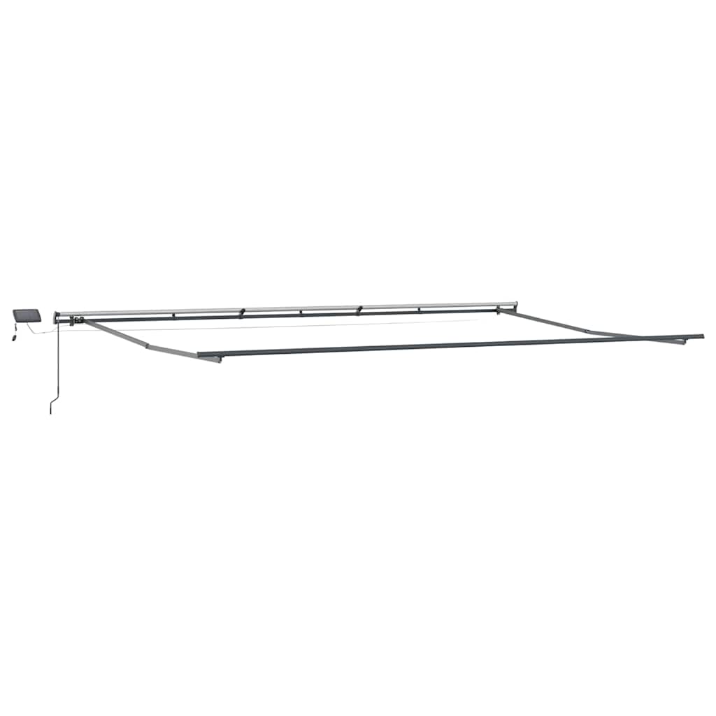vidaXL Ręcznie zwijana markiza z LED, brązowa, 600x300 cm