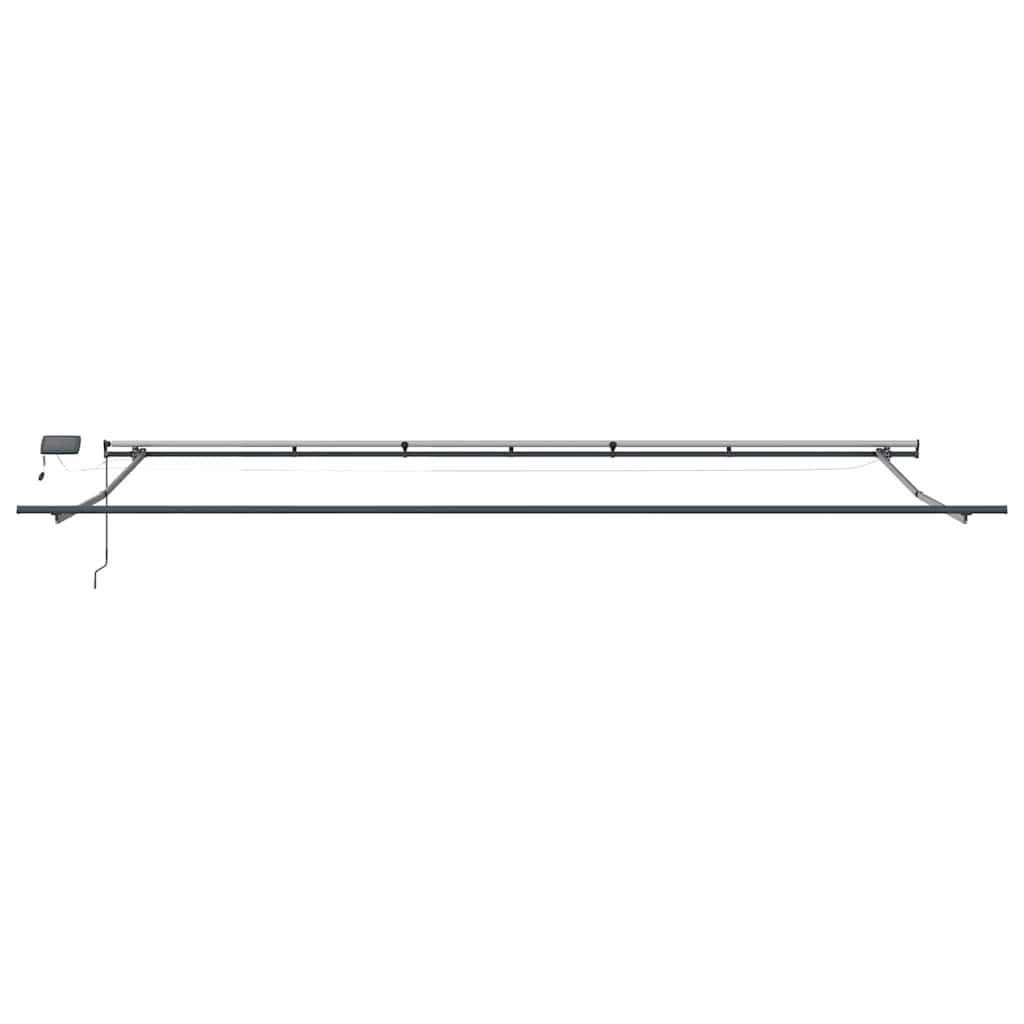 vidaXL Ręcznie zwijana markiza z LED, brązowa, 600x300 cm