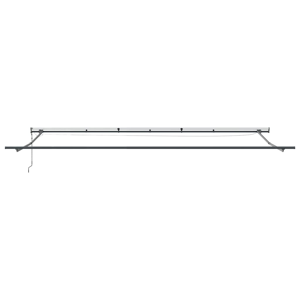 vidaXL Ręcznie zwijana markiza z LED, brązowa, 600x300 cm
