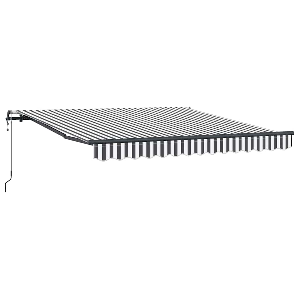 vidaXL Automatycznie zwijana markiza, antracytowo-biała, 300x250 cm