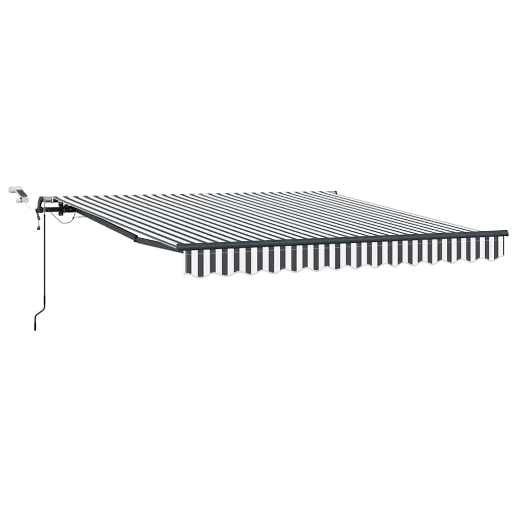 vidaXL Automatyczna markiza z LED, antracytowo-biała, 300x250 cm