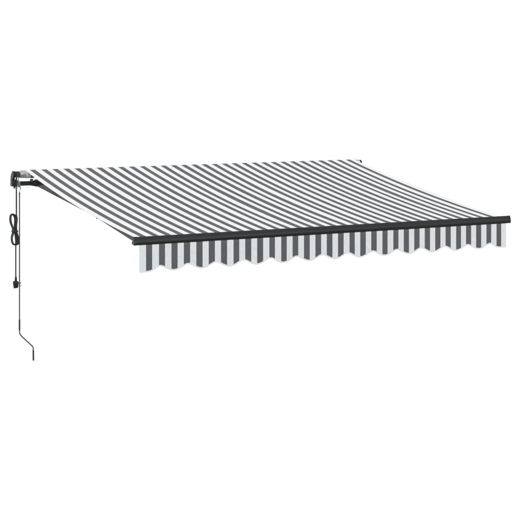 vidaXL Automatyczna markiza z LED, antracytowo-biała, 350x250 cm
