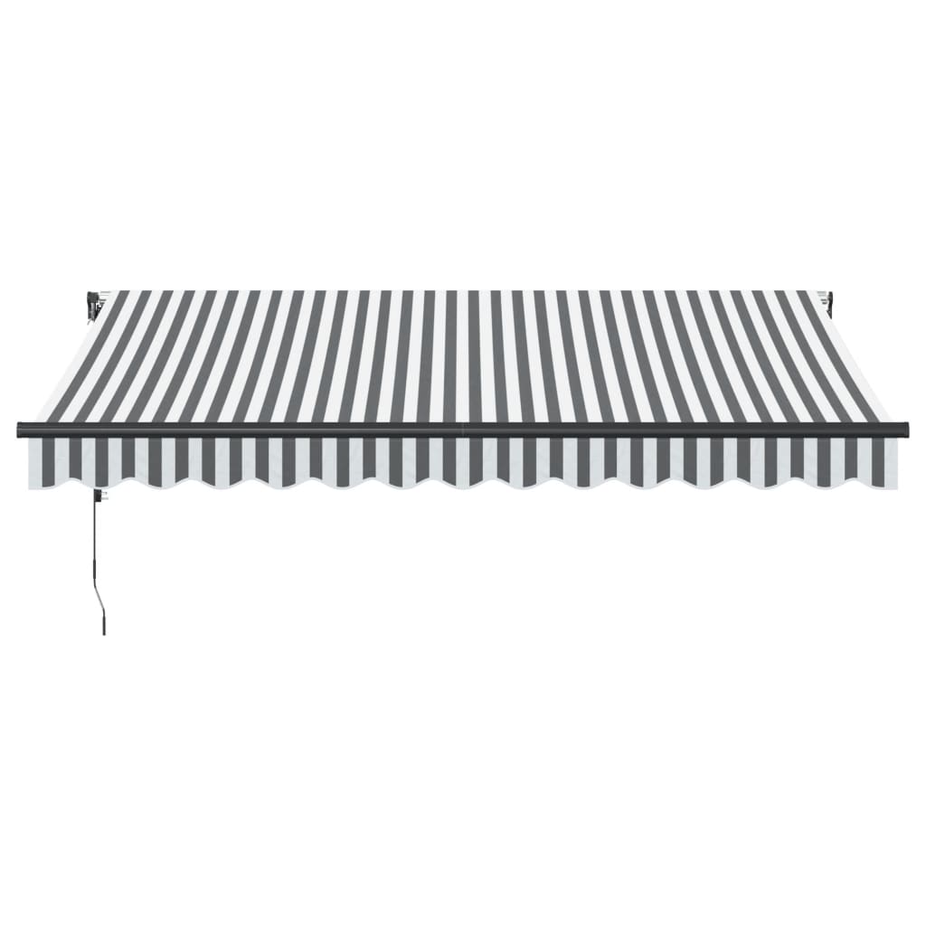 vidaXL Automatyczna markiza z LED, antracytowo-biała, 350x250 cm