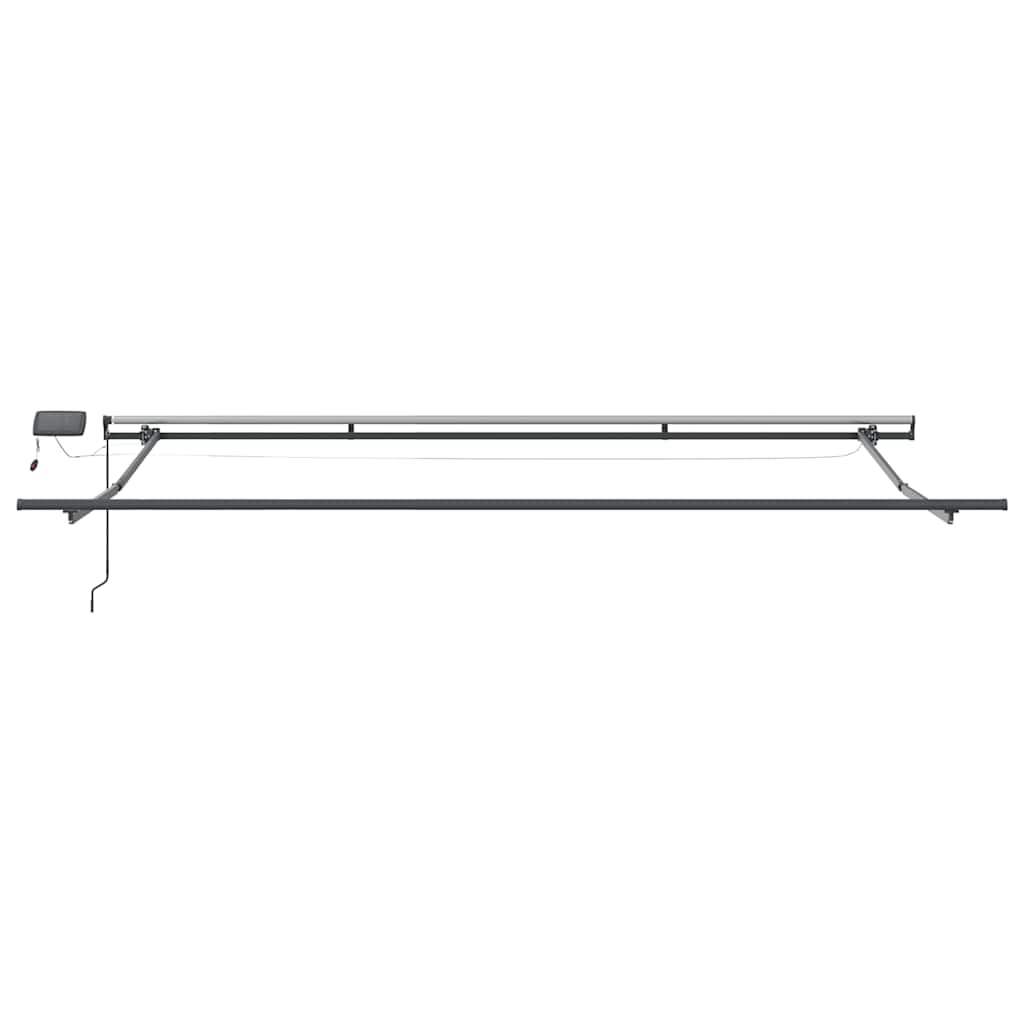 vidaXL Ręcznie zwijana markiza z LED, antracytowo-biała, 400x300 cm