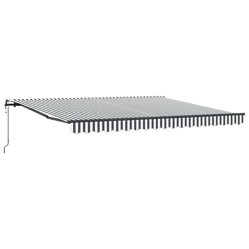 vidaXL Automatycznie zwijana markiza, antracytowo-biała, 400x300 cm