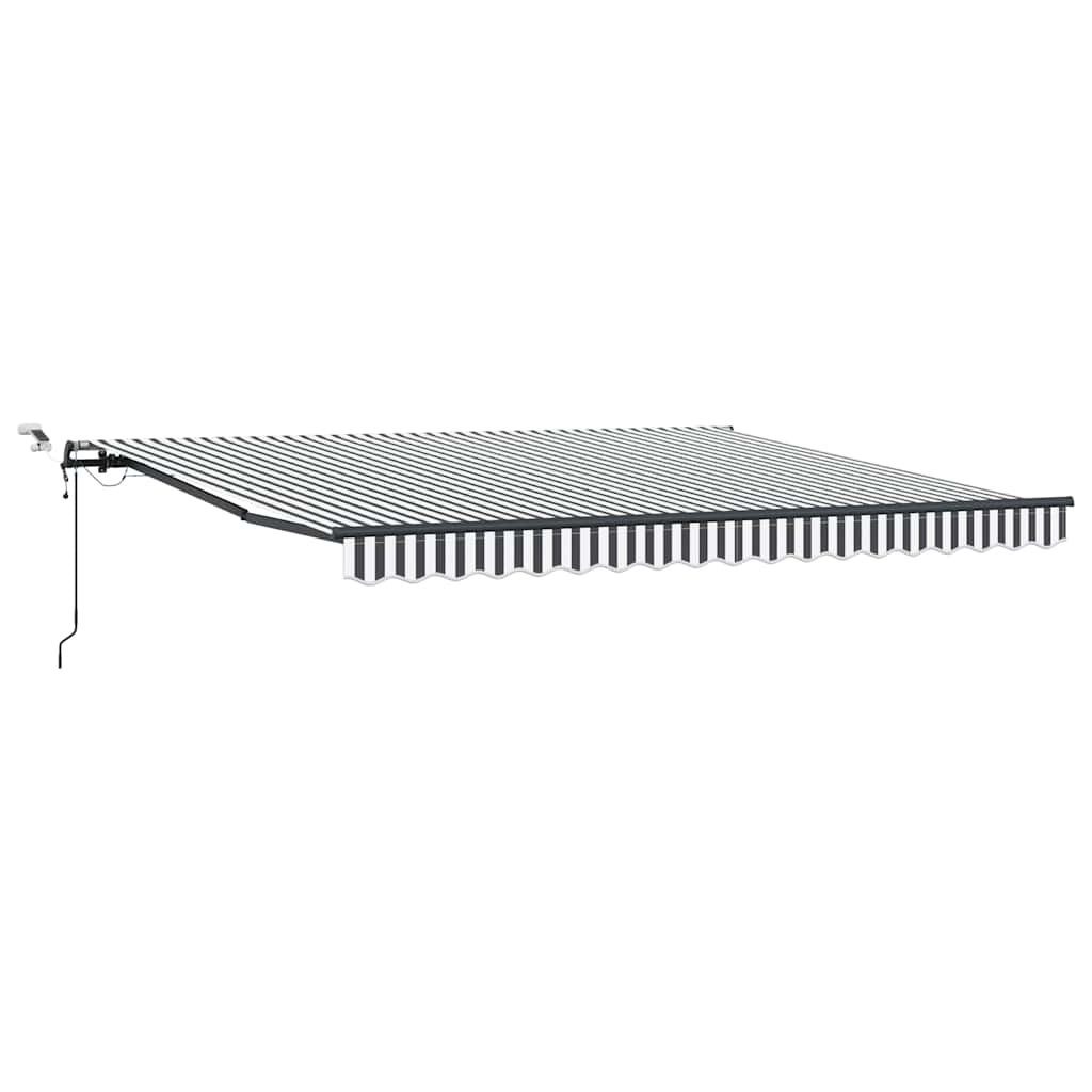 vidaXL Automatyczna markiza z LED, antracytowo-biała, 400x300 cm