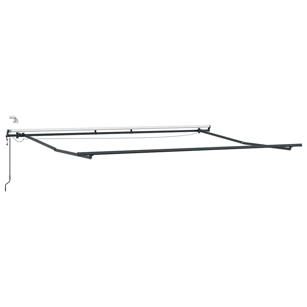 vidaXL Automatyczna markiza z LED, antracytowo-biała, 450x300 cm
