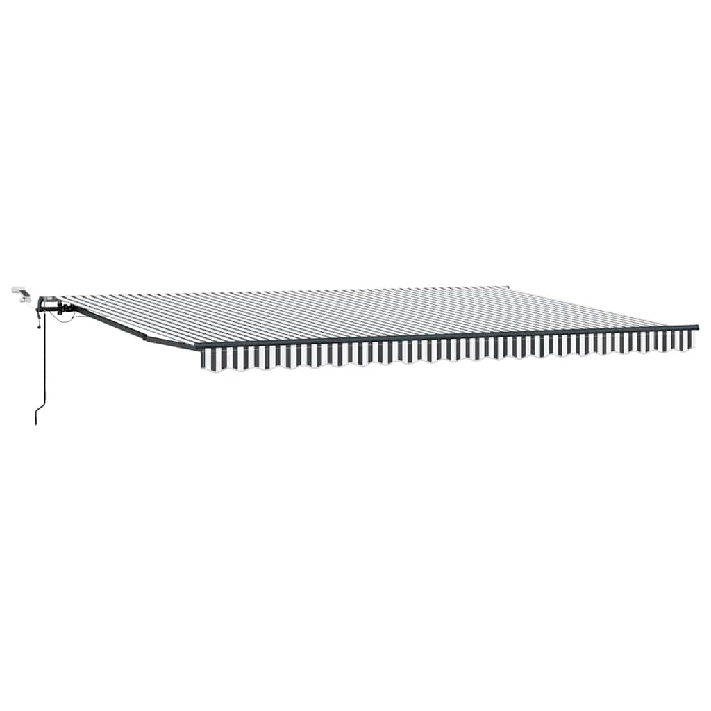 vidaXL Automatyczna markiza z LED, antracytowo-biała, 500x300 cm