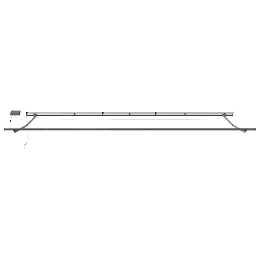 vidaXL Ręcznie zwijana markiza z LED, antracytowo-biała, 600x300 cm