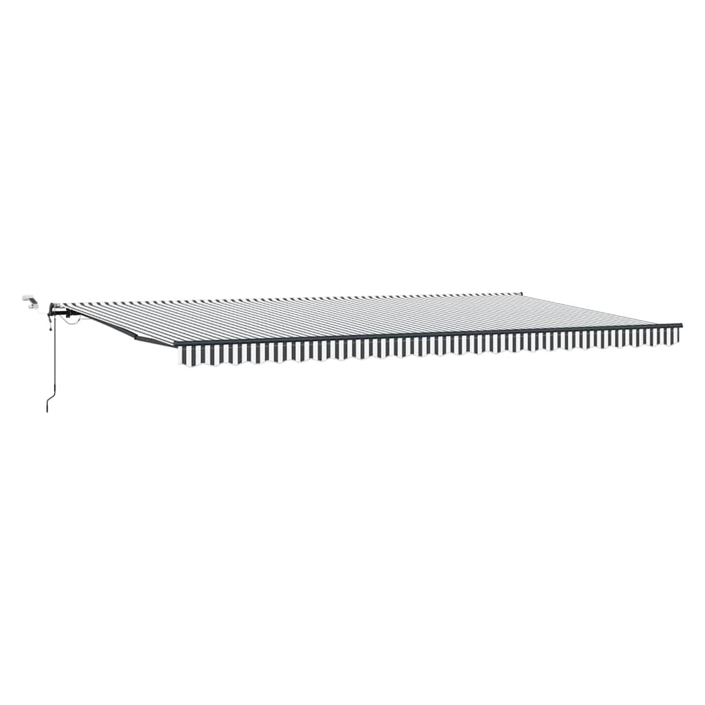 vidaXL Automatyczna markiza z LED, antracytowo-biała, 600x300 cm