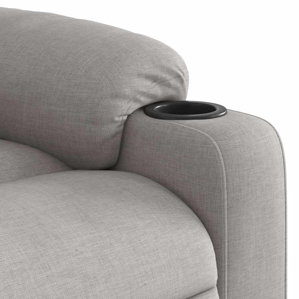 vidaXL Elektryczny fotel rozkładany Cloud Grey Fabric