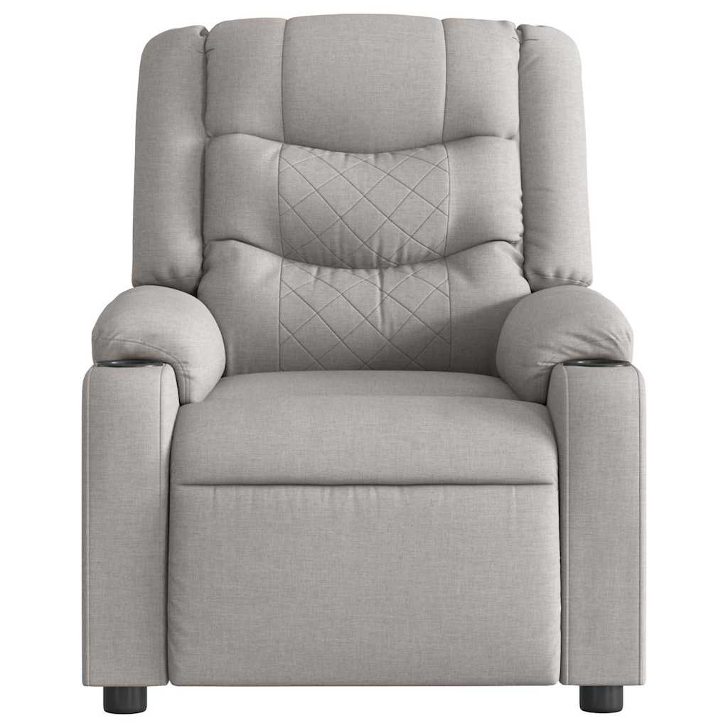 vidaXL Elektryczny fotel rozkładany Cloud Grey Fabric