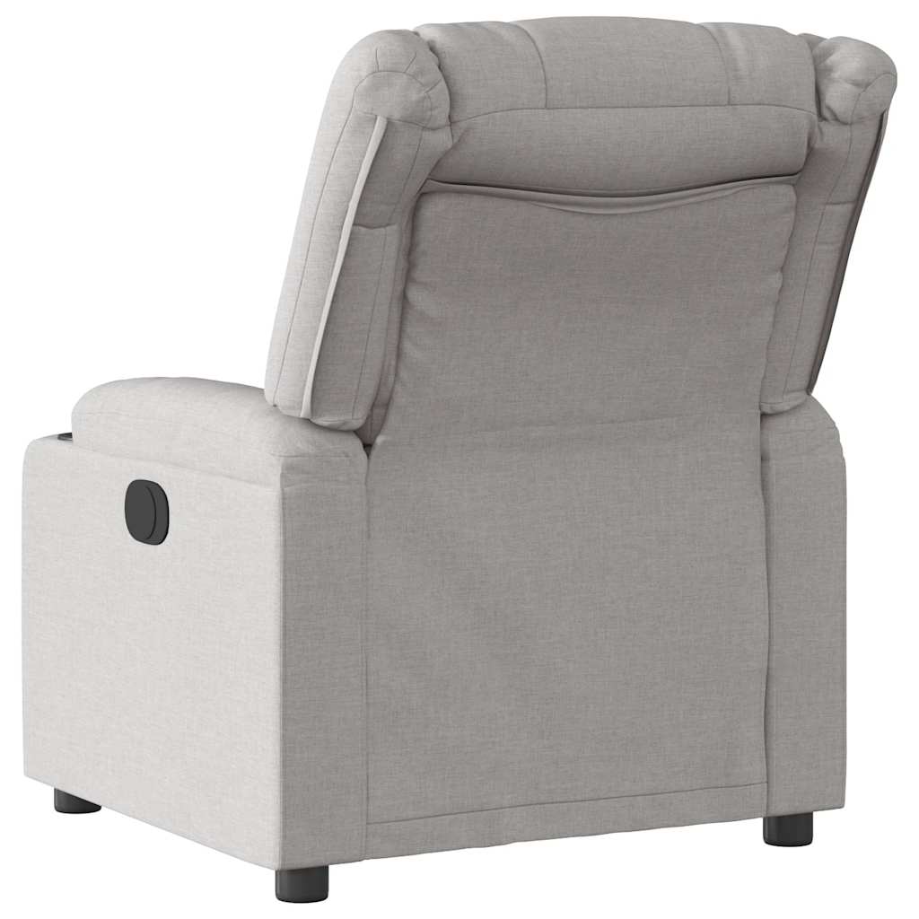 vidaXL Elektryczny fotel rozkładany Cloud Grey Fabric