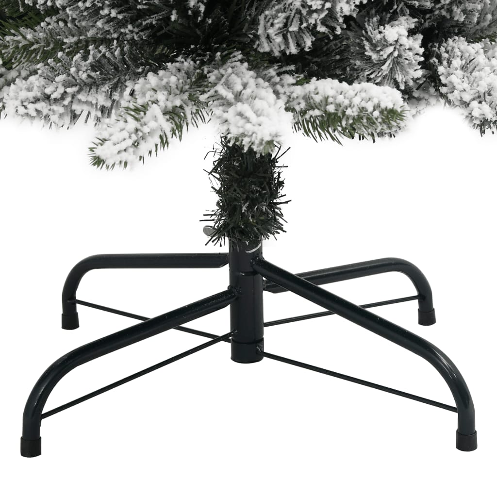 vidaXL Sztuczna, smukła choinka pokryta śniegiem, 150 cm, PVC i PE
