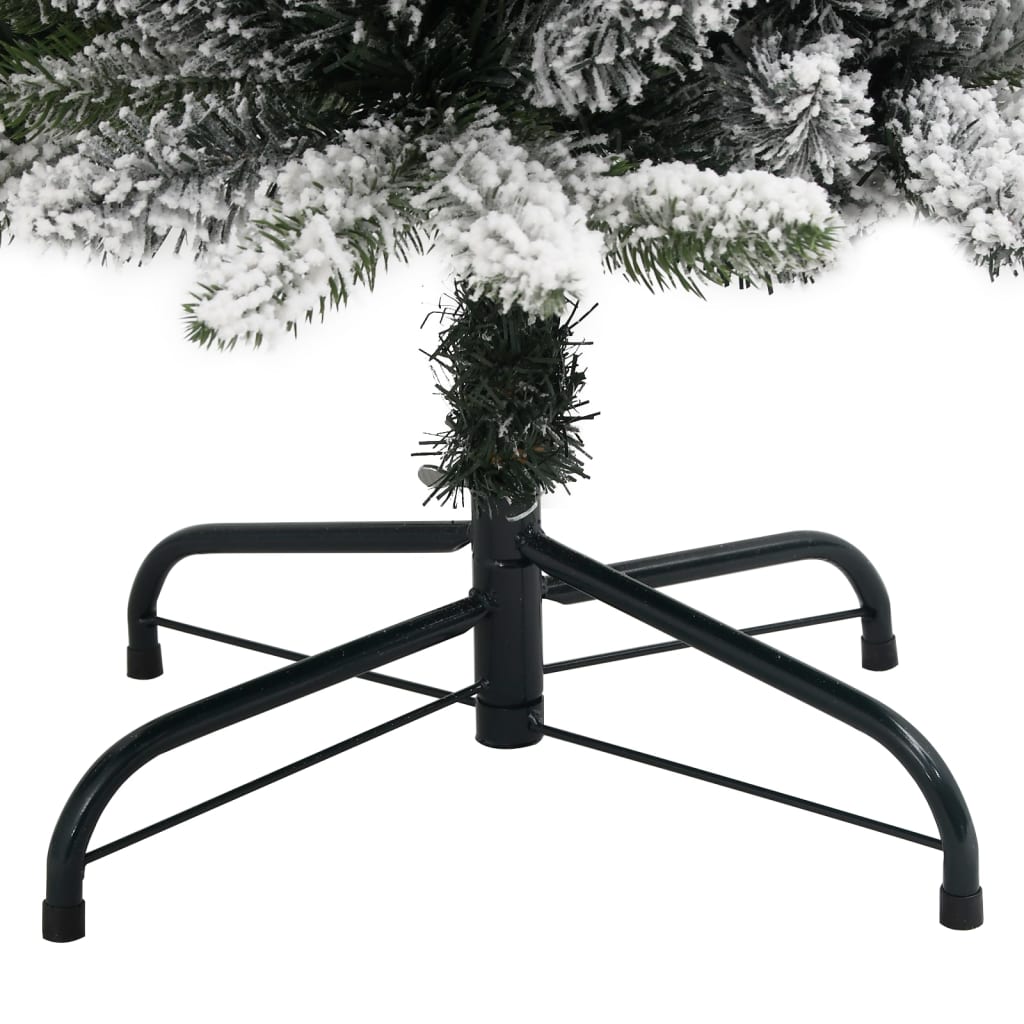 vidaXL Sztuczna, smukła choinka pokryta śniegiem, 180 cm, PVC i PE