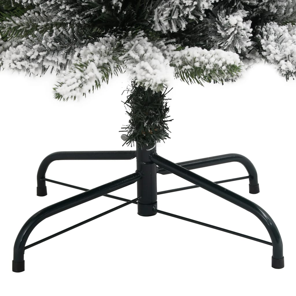 vidaXL Sztuczna, smukła choinka pokryta śniegiem, 240 cm, PVC i PE