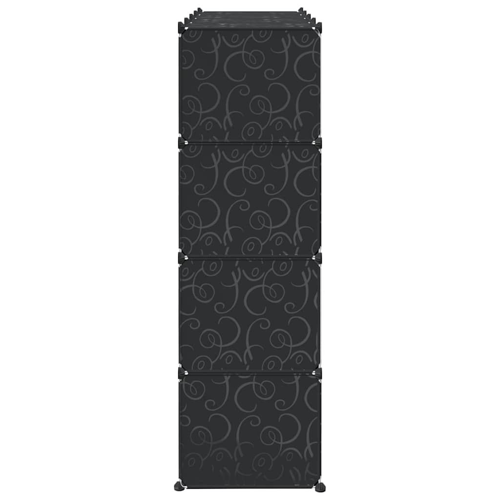 vidaXL Regał kostkowy z 16 przegrodami z drążkami na wieszaki, PP