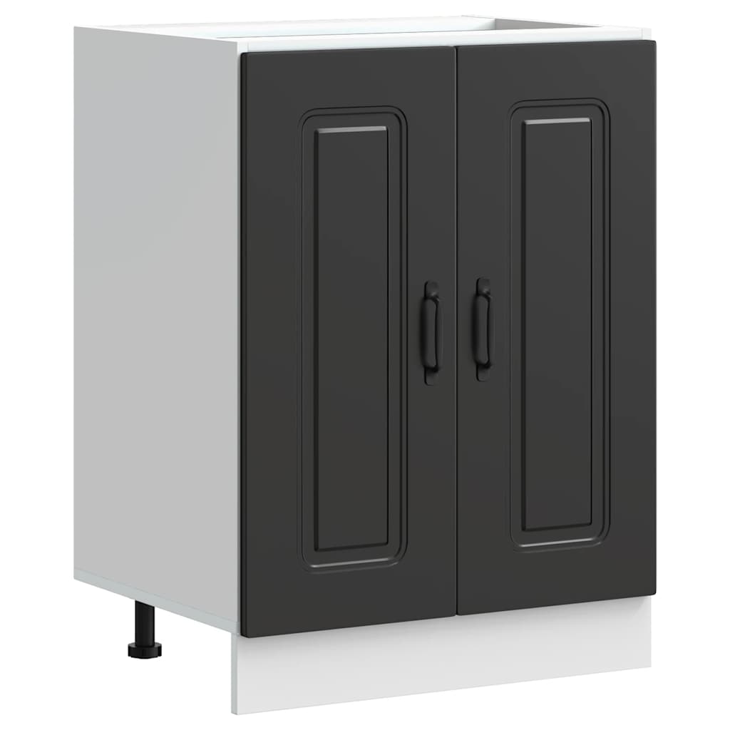 vidaXL Szafka pod zlewozmywak, Kalmar, czarna, 60x46x81,5 cm