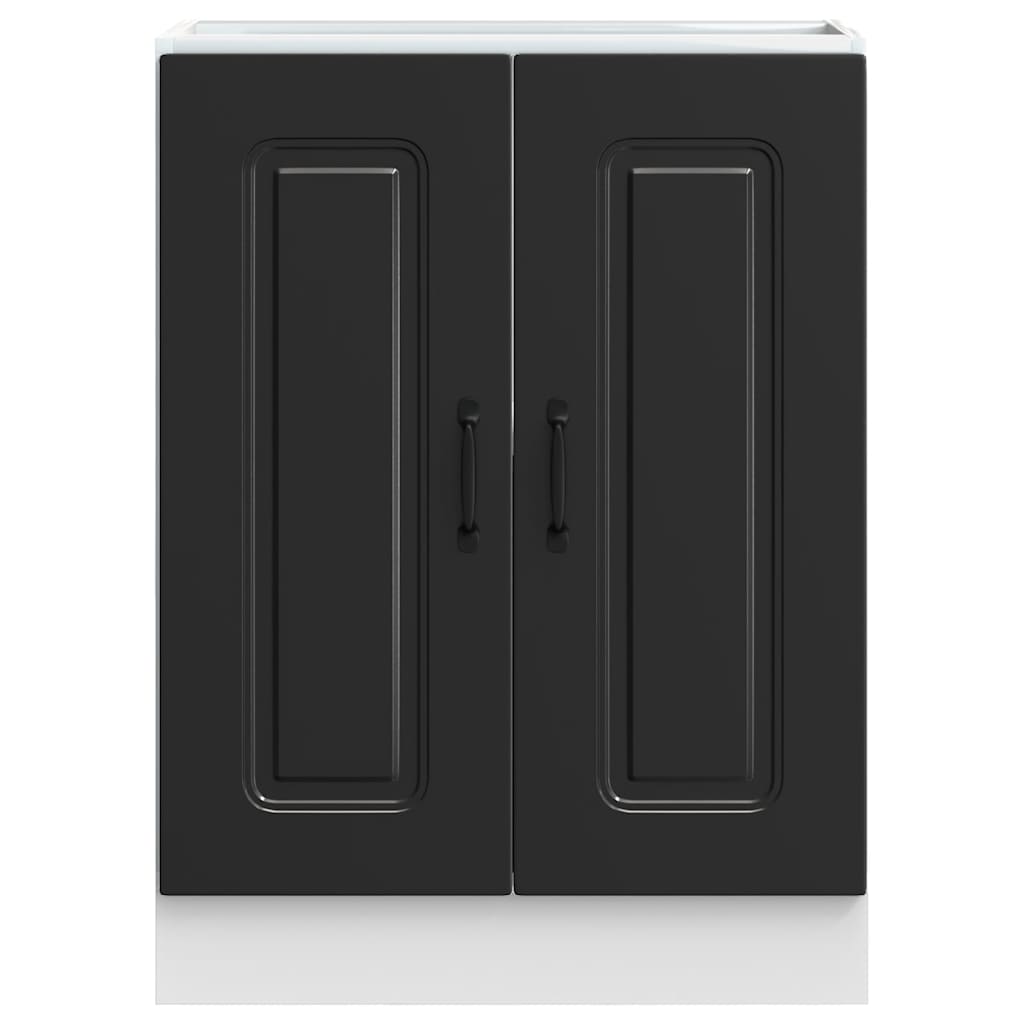 vidaXL Szafka pod zlewozmywak, Kalmar, czarna, 60x46x81,5 cm
