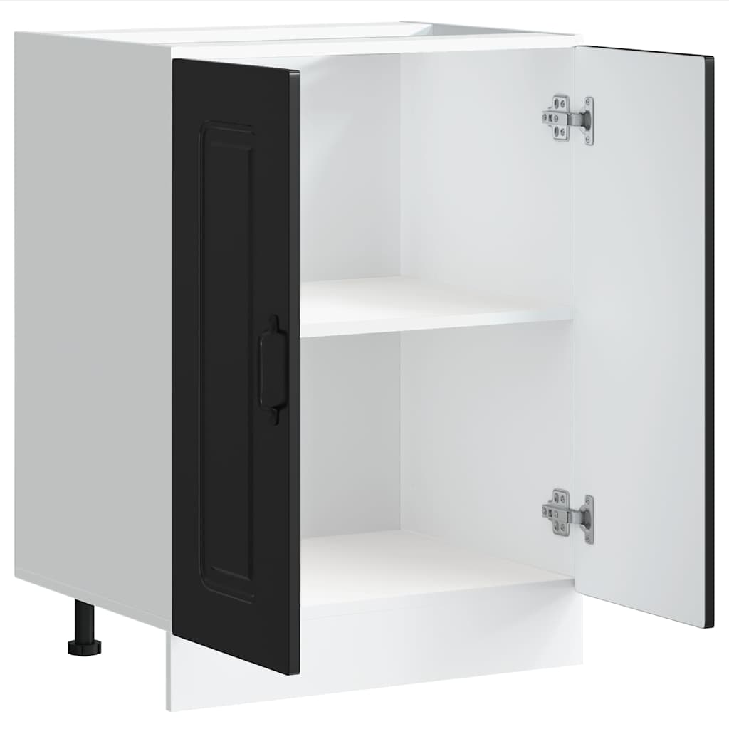 vidaXL Szafka pod zlewozmywak, Kalmar, czarna, 60x46x81,5 cm