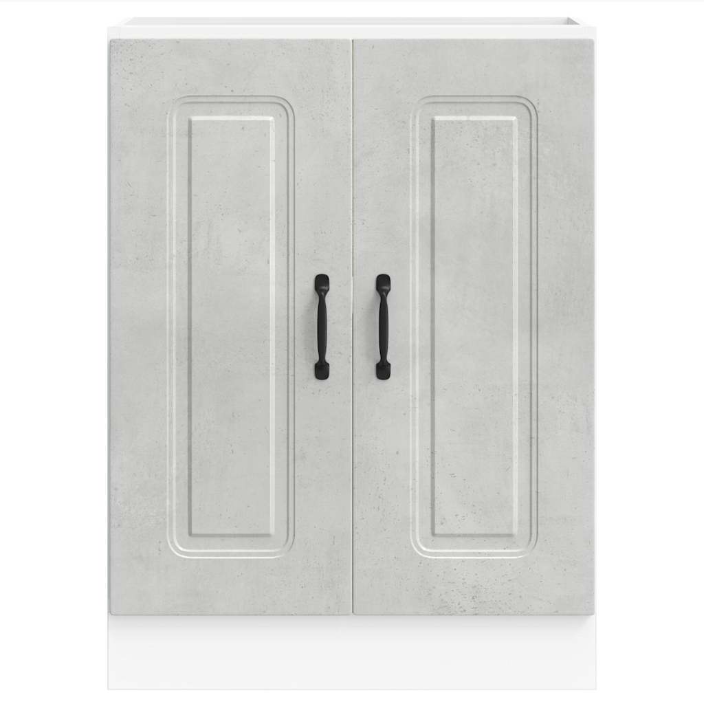vidaXL Szafka pod zlewozmywak, Kalmar, szarość betonu, 60x46x81,5 cm