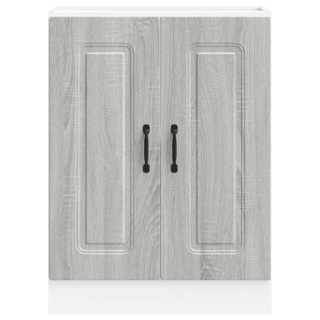vidaXL Szafka pod zlewozmywak, Kalmar, szary dąb sonoma, 60x46x81,5 cm