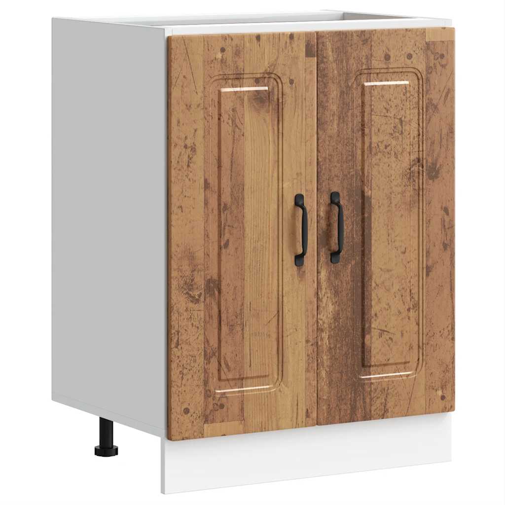 vidaXL Szafka pod zlewozmywak, Kalmar, stare drewno, 60x46x81,5 cm