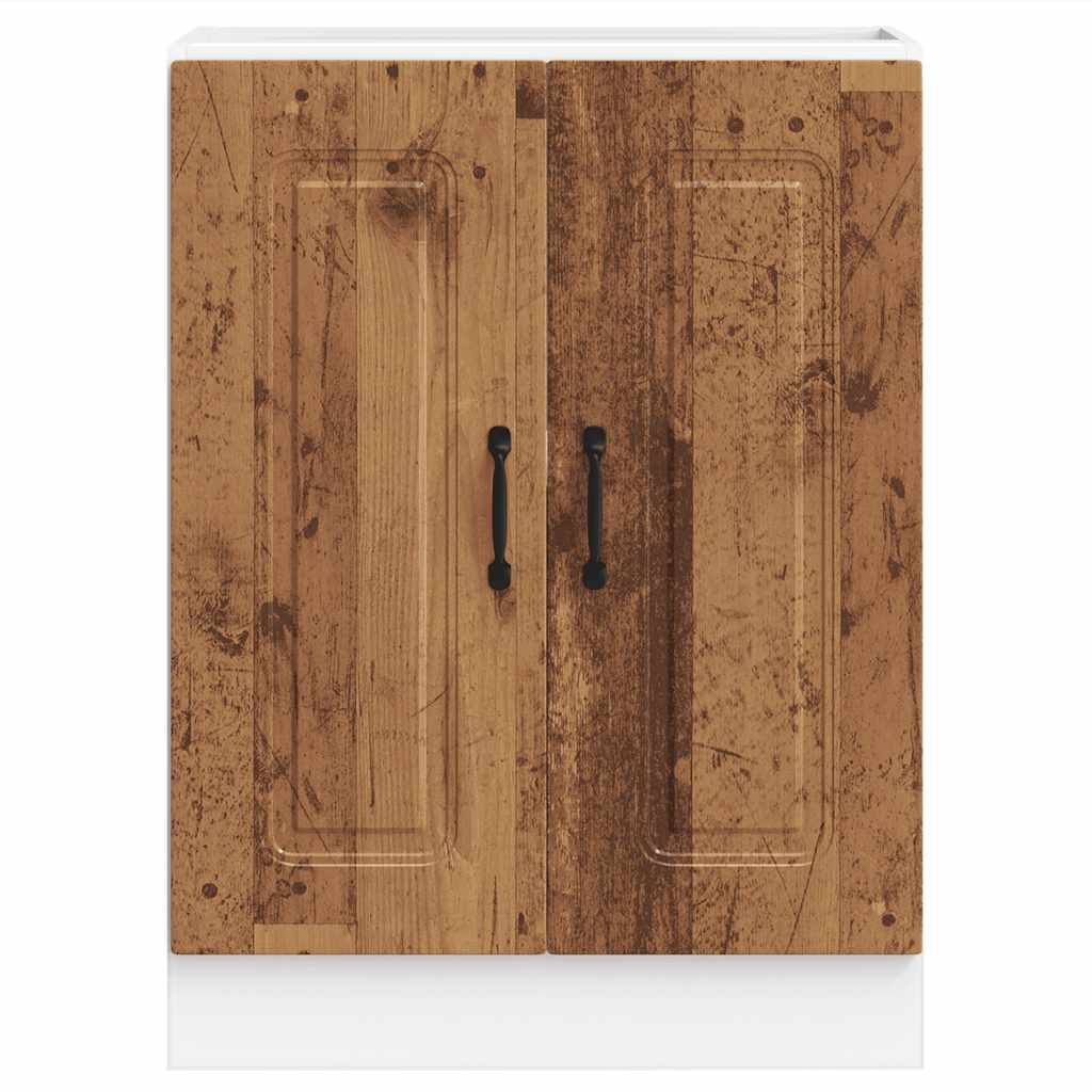 vidaXL Szafka pod zlewozmywak, Kalmar, stare drewno, 60x46x81,5 cm