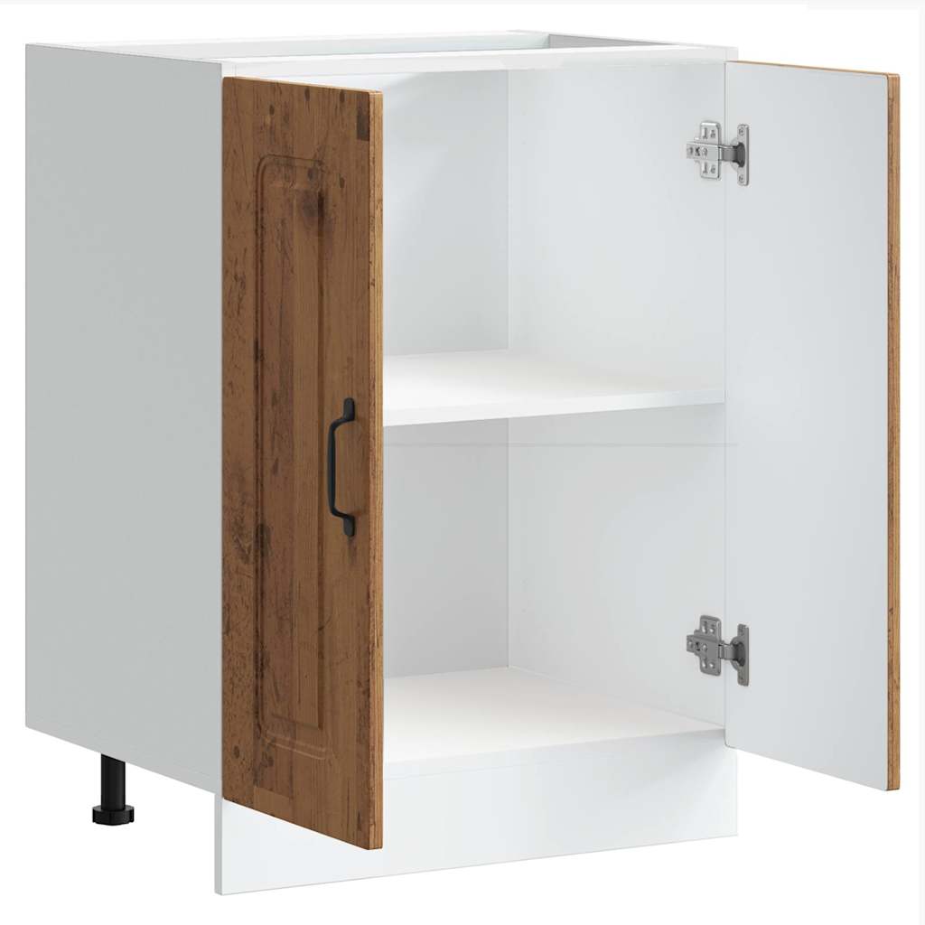 vidaXL Szafka pod zlewozmywak, Kalmar, stare drewno, 60x46x81,5 cm