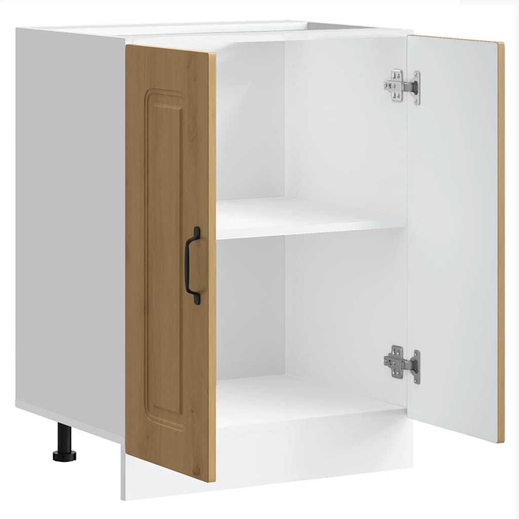 vidaXL Szafka pod zlewozmywak, Kalmar, dąb artisan, 60x46x81,5 cm