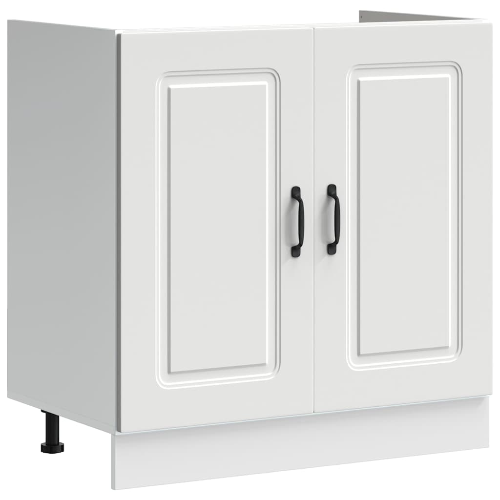 vidaXL Szafka pod zlewozmywak, Kalmar, biała, 80x46x81,5 cm