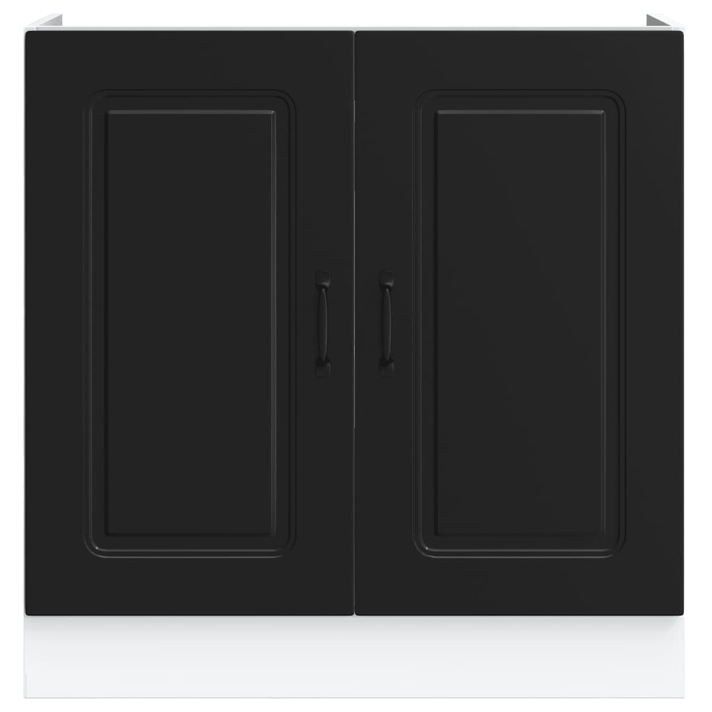 vidaXL Szafka pod zlewozmywak, Kalmar, czarna, 80x46x81,5 cm