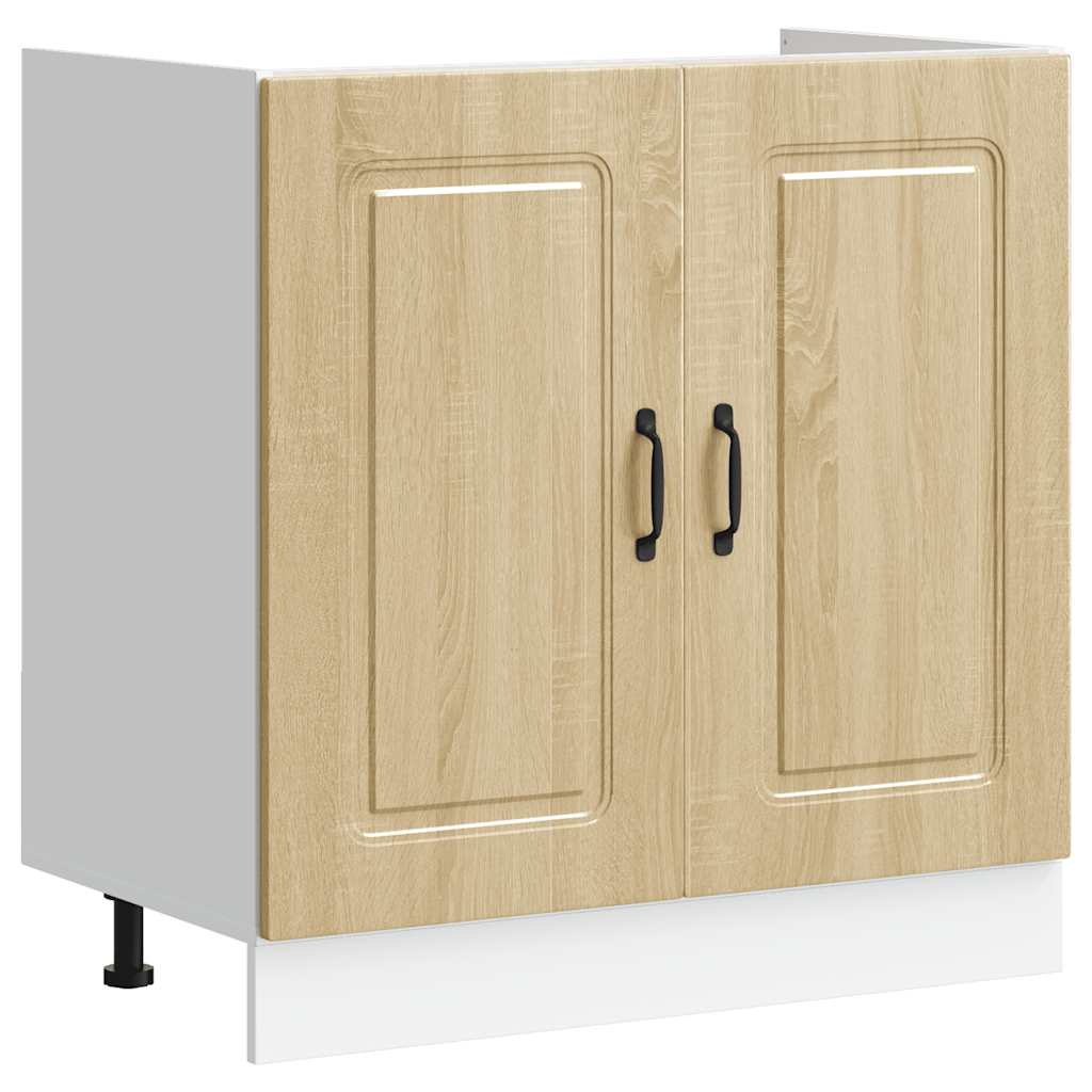 vidaXL Szafka pod zlewozmywak, Kalmar, dąb sonoma, 80x46x81,5 cm