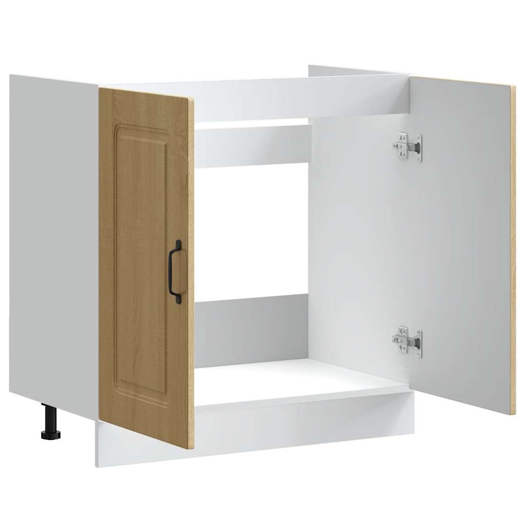vidaXL Szafka pod zlewozmywak, Kalmar, dąb sonoma, 80x46x81,5 cm