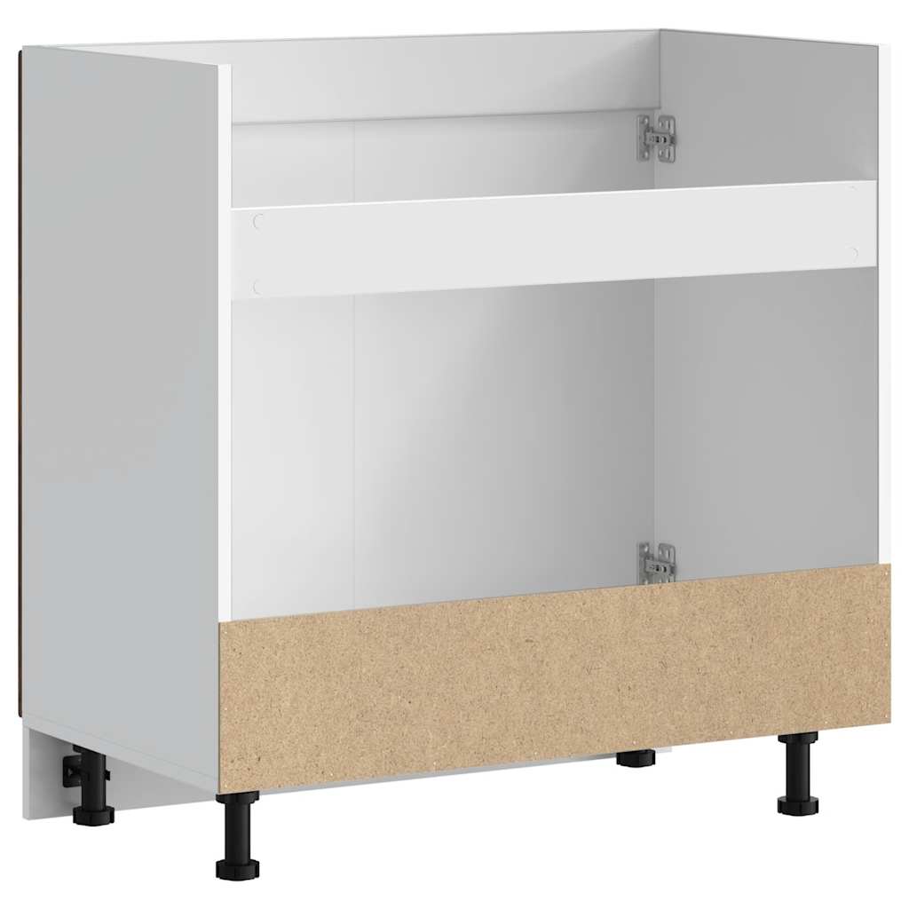 vidaXL Szafka pod zlewozmywak, Kalmar, przydymiony dąb, 80x46x81,5 cm