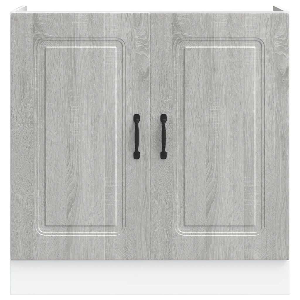 vidaXL Szafka pod zlewozmywak, Kalmar, szary dąb sonoma, 80x46x81,5 cm